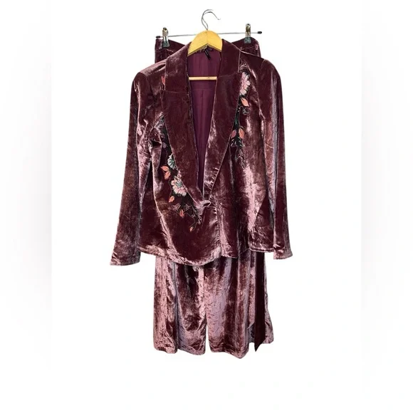 Free People Purple Velvet Blazer - Picture 4 of 12